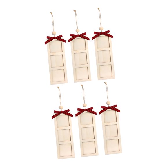 Wooden Memory Frames Set Of 6 Photo Strips For Creating Unique Story On Seasonal Decors Christmas Wall Mantles