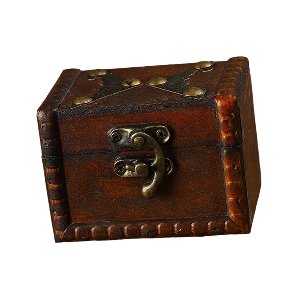 Wooden Metal Security Trunk Heirlooms Storage With Locking Mechanism ...