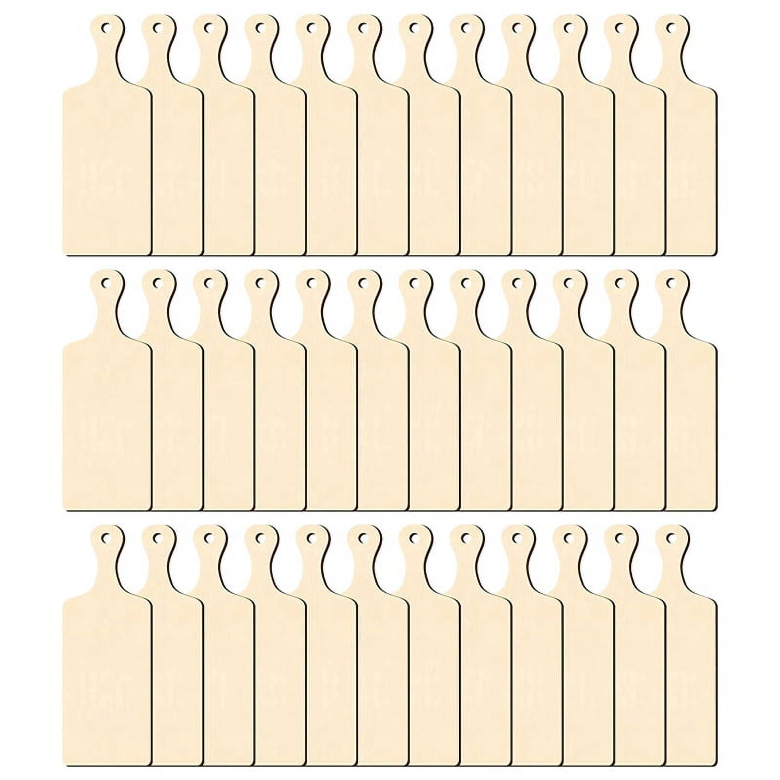 Woodla Mini Charcuterie Boards Tiny Cutting Board with Handle Set of 6 Pcs Beechwood