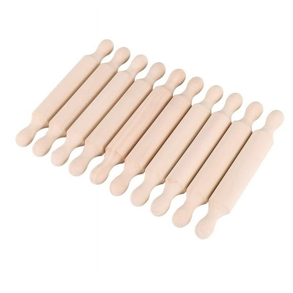 Wooden Mini Rolling Pin 6 Inches Long Kitchen Baking Rolling Pin Small Wood Dough Roller for Children Fondant Pasta