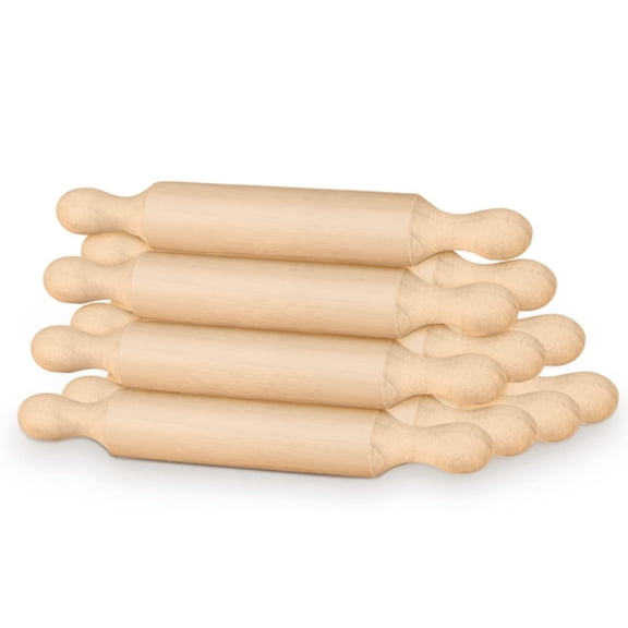 Wooden Mini Rolling Pin 6 Inches Long Kitchen Baking Rolling Pin Small Wood Dough Roller for Children Fondant Pasta