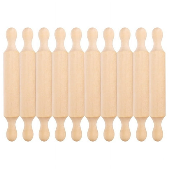 Wooden Mini Rolling Pin 6 Inches Long Kitchen Baking Rolling Pin Small Wood Dough Roller for Children Fondant Pasta
