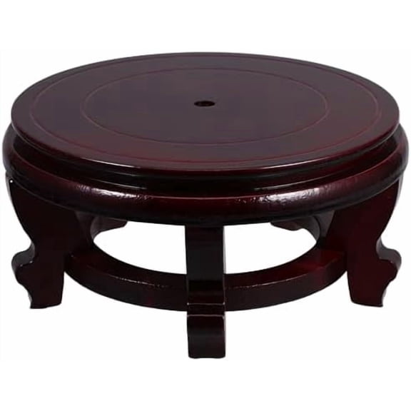 Wooden Mini Stool Display Stand Round Small Plant Riser Stands Miniature Foot Stool Flower Pot Shelf for DIY Home Office Dinning Room Indoor Outdoor Garden Decor$$Garden & Patio