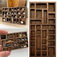 thumbnail image 1 of Wooden Miniature Trinket Shelf, Small Jewelry Rack for Stone Specimen Storage, Mini Desktop Display Stand, Mother's Day Gift Accessory for Small Trinket and Jewelry Organization, 2.76*1.97in, Brown, 1 of 7