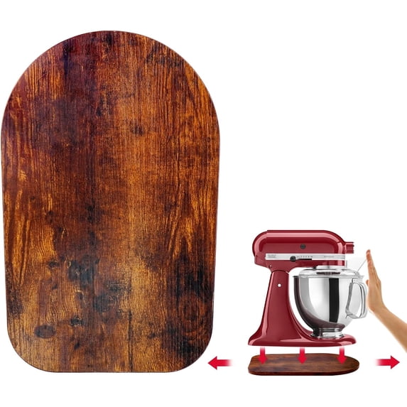 PQPO Wooden Mixer Sliding Mat for Kitchen Attachments, Tabletop Blender Machine Slider