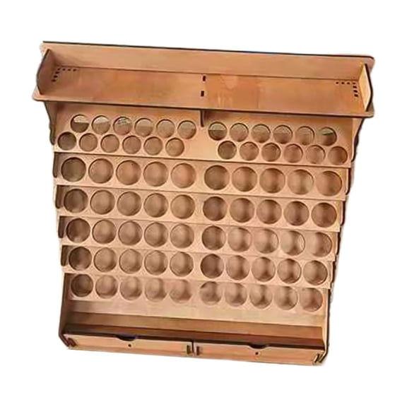 Wooden Model Acrylic Paint Bottle Organizer Storage Rack Pigments Shelf Display Durable Wood for Art Studios
