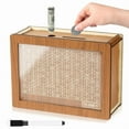 thumbnail image 1 of Wooden Money Box – Savings Challenges, Cash Saving Box with Money Target & Numbers, Ideal Gift for Budgeting & Financial Goals, 1 of 7