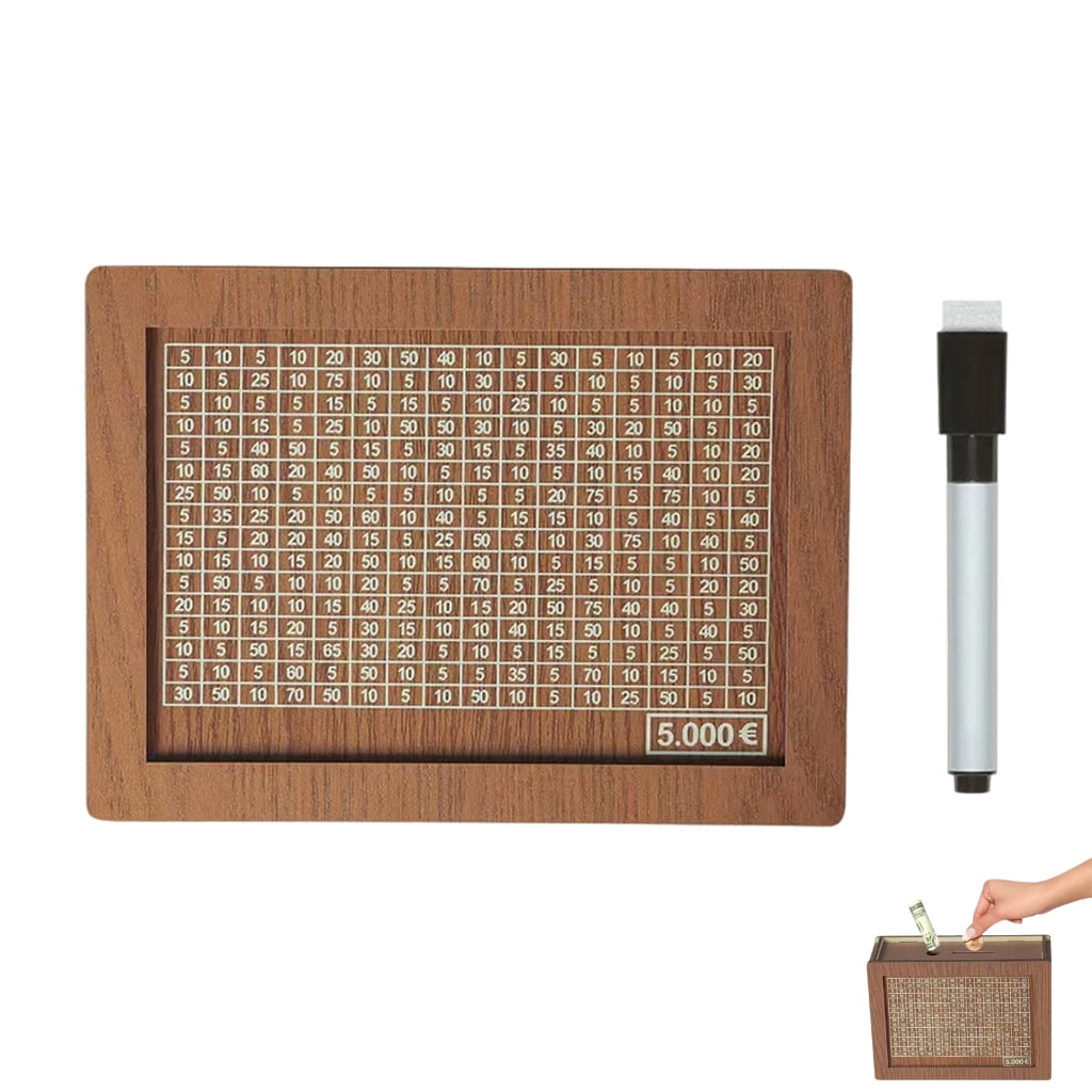 Wooden Money Box With EU Counting Feature For Financial Education ...
