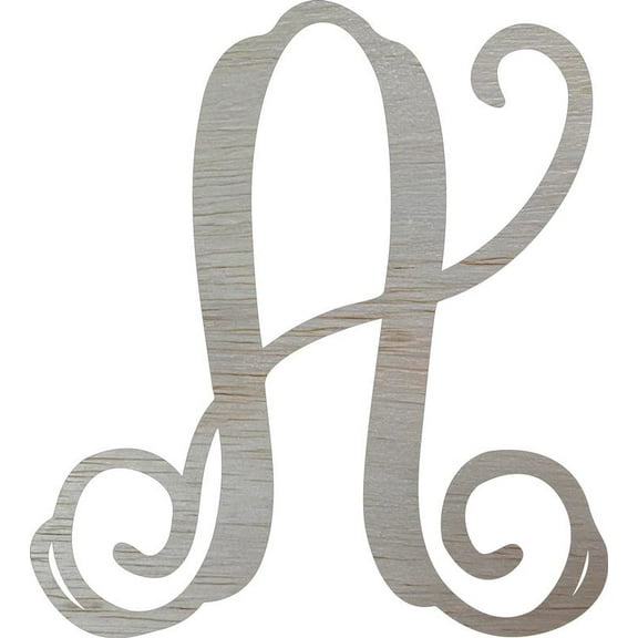 Wooden Monogram Letter 10'' Letter A, Unfinished DIY