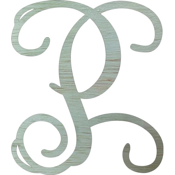Wooden Monogram Letter 18'' Letter P, Unfinished Craft Vine