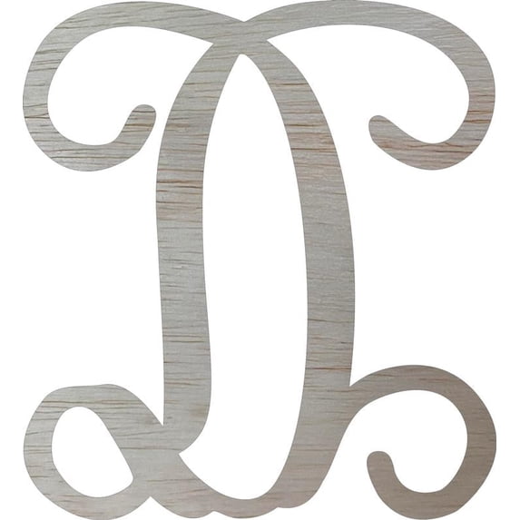 Wooden Monogram Letter 4'' Letter D, Unfinished DIY