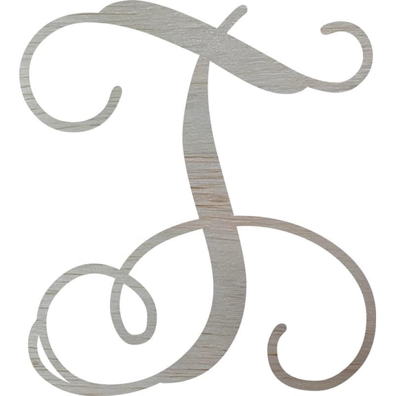 Wooden Monogram Letter 4'' Letter T, Unfinished DIY