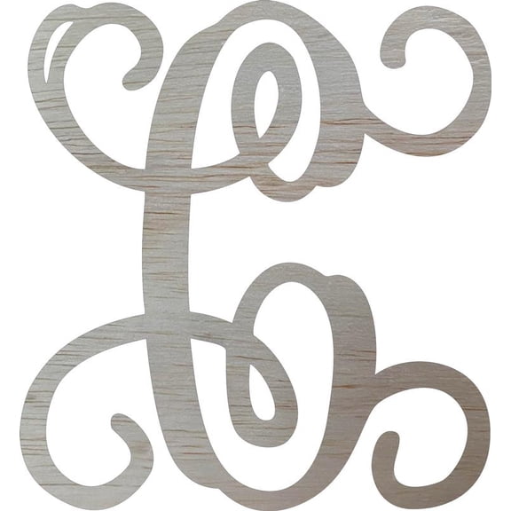 Wooden Monogram Letter 5'' Letter C, Unfinished DIY