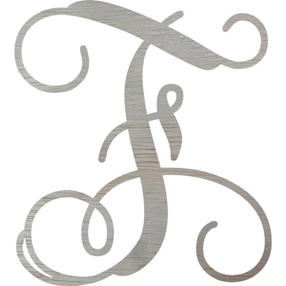 Wooden Monogram Letter 5'' Letter F, Unfinished DIY