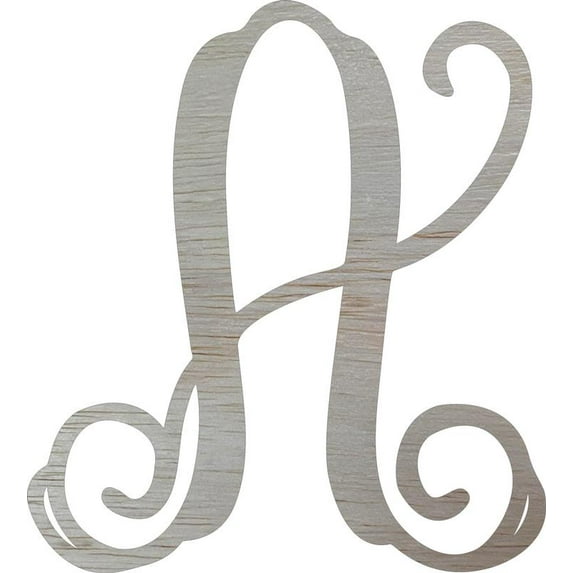 Wooden Monogram Letter 8'' Letter A, Unfinished DIY