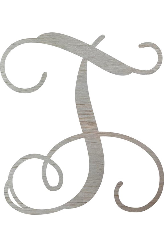 Wooden Monogram Letter 8'' Letter T, Unfinished DIY