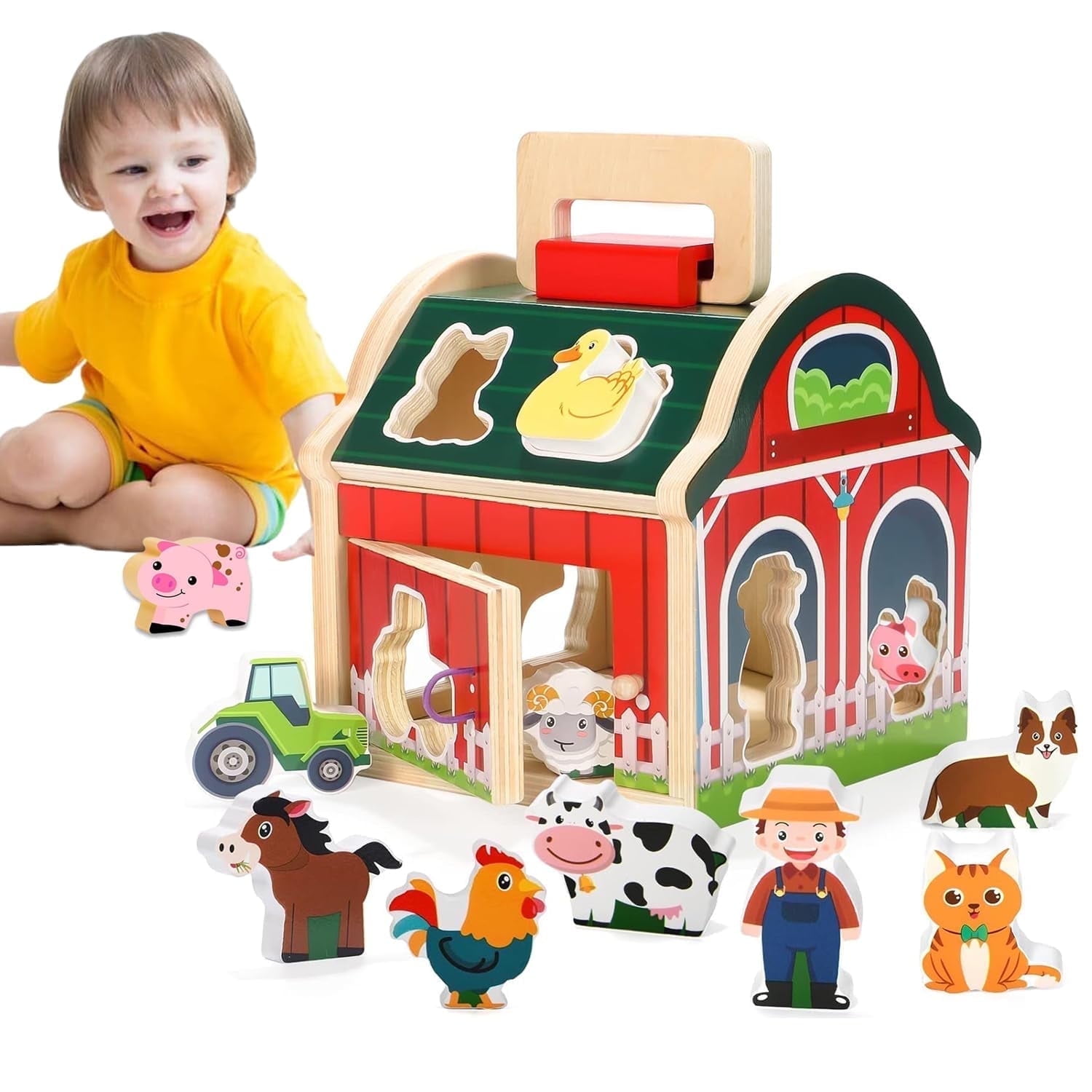 Wooden Montessori Farm Animals Toys for Year Old, Kenya Ubuy