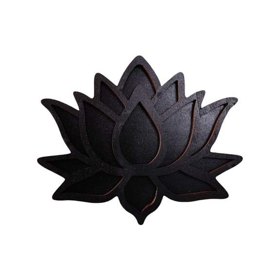 Wooden Moon Shelf for Wall - Large 14 Inch Display Shelf for Crystals, Stones & Plants, Gothic Witchy Home Decor, Wall Mounted Storage Rack for Bedroom, Living Room & Altar Decorations