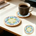 thumbnail image 1 of Wooden Mosaic Coaster Crafts Kit - Mixed Color HandCraftsed Materials Set, DIY Creative Coaster Making Kit for Gifts, 1 of 6