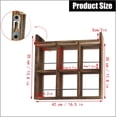 thumbnail image 1 of Wooden Mug Display Rack Wall Mounted Cup Holder with Dustproof Top Plate for Kitchen Coffee Cups and Shot Glasses, 1 of 6