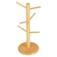 thumbnail image 1 of Wooden Mug Holder Tree,Standing Coffee Cup Holder,Thicker Base Coffee Cup Holder Stand for Counter,Mug Rack with 6 Hooks,Non-Slip,Coffee Bar Accessories,Home Kitchen Organizer(Brown1,6.3x6.3x13.4"), 1 of 9