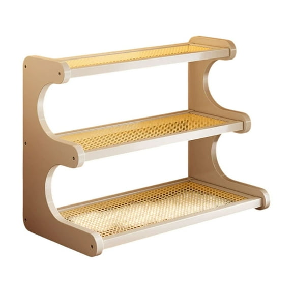 Wooden Mug Rack, Coffee Cup Organizer, 3-Layer Countertop Coffee Mug Display Rack with Stepped Shelf for Kitchen and Office, White Wood Storage Shelf, Compact Durable Design