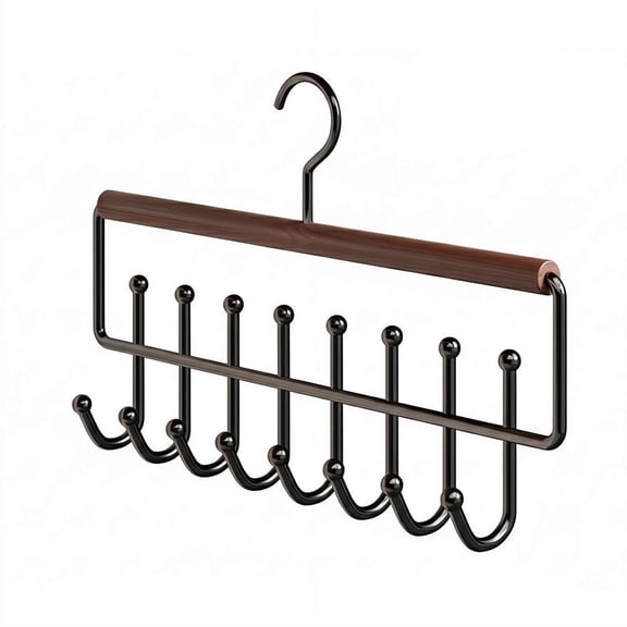 Wooden Multi-Functional Hanger for Camisoles & Tank Tops, Wave Design Closet Organizer Rack for Home & Dorm (1 Pack)