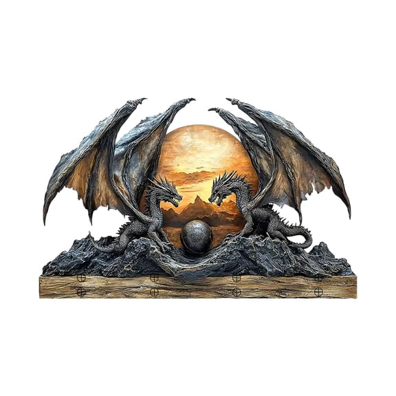 Wooden Multifunctional Home Key Holder 2D Flat Wall Art Keychain Holder With 4 Hooks Autumn Wall Mounted Key Rack Welcome Sign Home