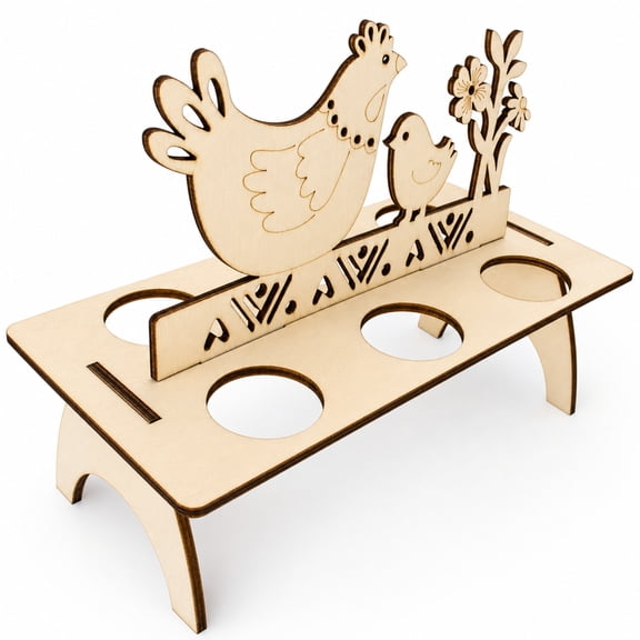 Wooden Multiple Egg Shelf Stand Holder Display