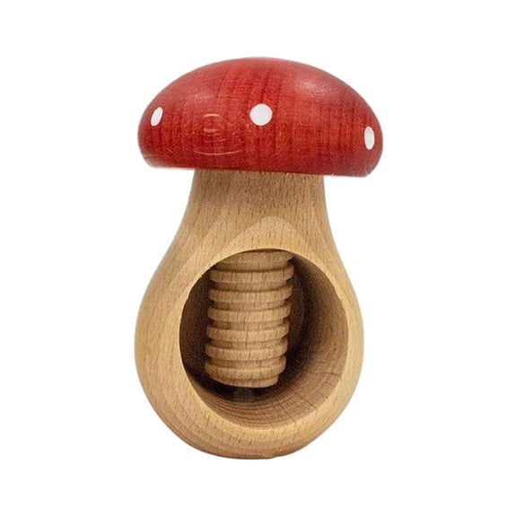 Wooden Mushroom Nutcracker 3.94 Inch Compact Natural Wood Nut Cracker For Walnuts Creative Decorative Gift For Christmas Thanksgiving Housewarming