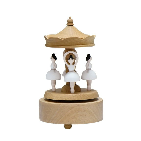Wooden Music Box Ballet Dancer Music Box Toy Kids Elegant Tabletop Decoration