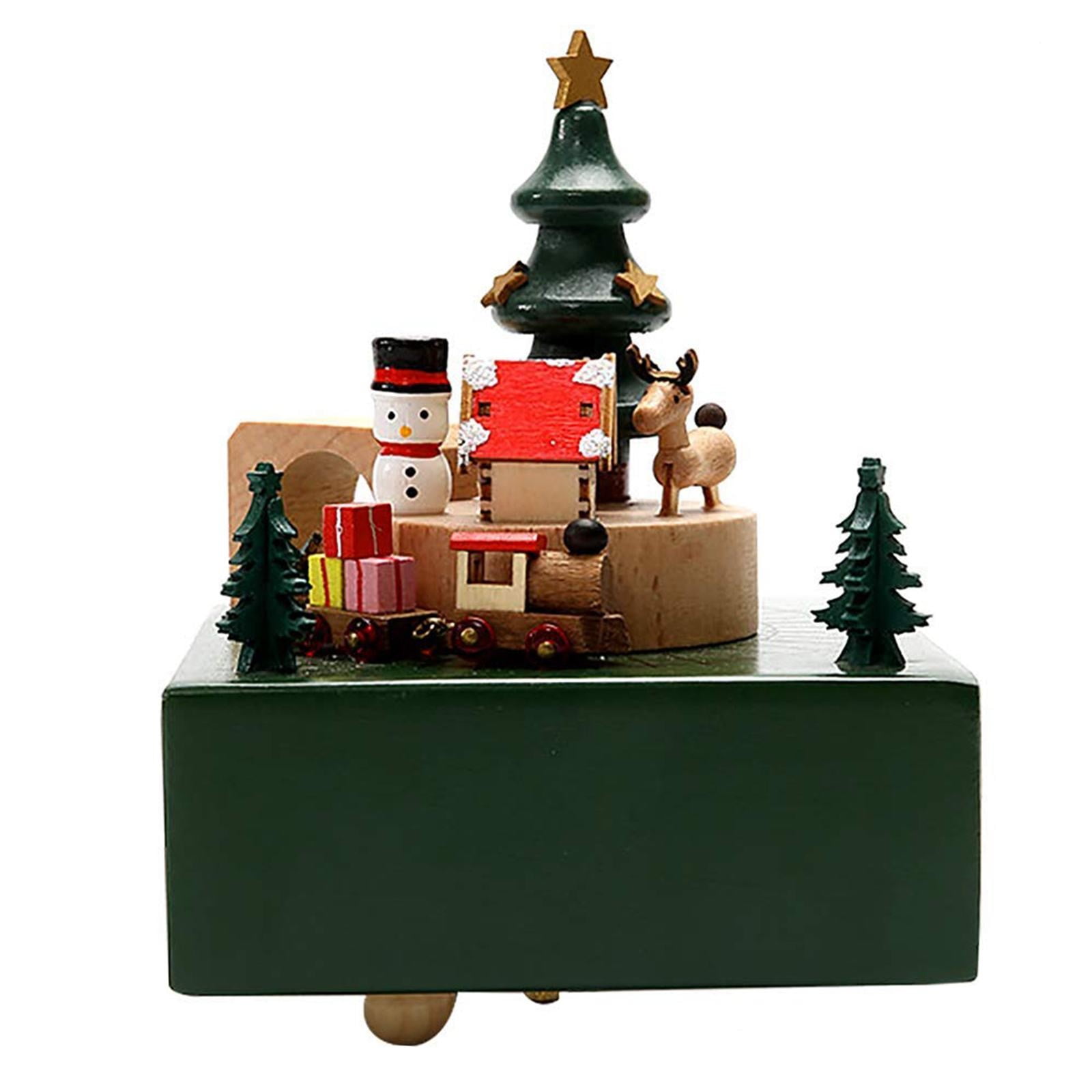 Wooden Musical Tree Christmas Train Music Box Boys Music Box Music Box