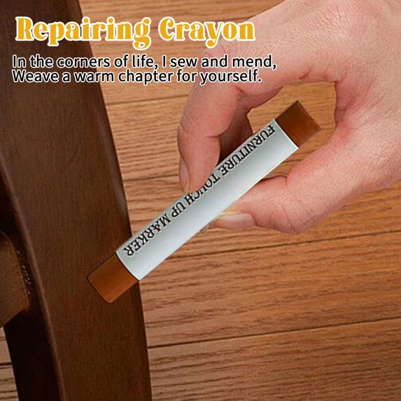 Wooden Nail Hole Crayon, Quickly Fixing Leakage Problems, Multi-Color Wax Crayon For Wood Scratch Repair, Natural Finish Furniture Repair Tool For Home Decoration & Woodworking