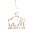 thumbnail image 1 of Wooden Nativity Scene Christmas Ornament, 3-Inch, White Wash, 1 of 1