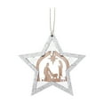 thumbnail image 1 of Wooden Nativity Scene Ornament - Three-Tier Nativity, Star Shape Christmas Decoration, Handcrafted Jesus Birth Miniature Pendant for Christmas Tree and Holiday Decor, 1 of 7