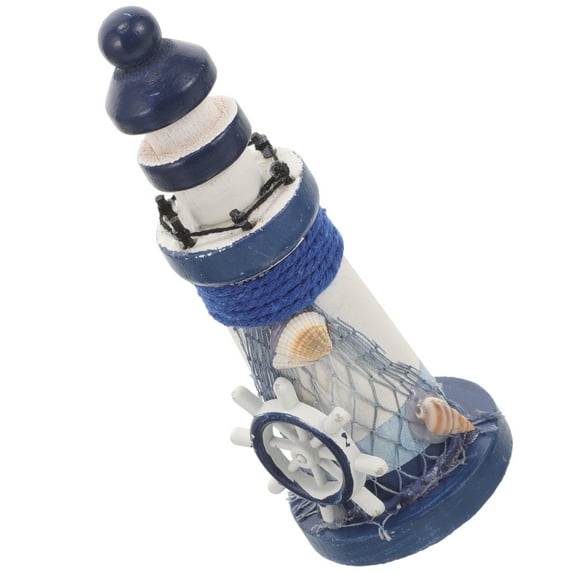 Wooden Nautical Light Holders Mediterranean Lighthouse Mediterranean Figurines Tabletop Nautical Decor Nautical Gifts Vintage Home