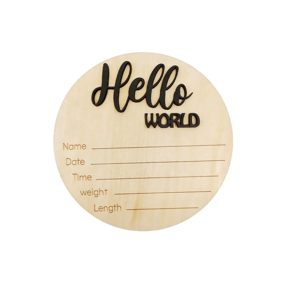 Wooden Newborn Birth Announcement Sign – Baby Photo Prop & Nursery Decor for Celebrating Newborns, Keepsake, and Wall Decoration