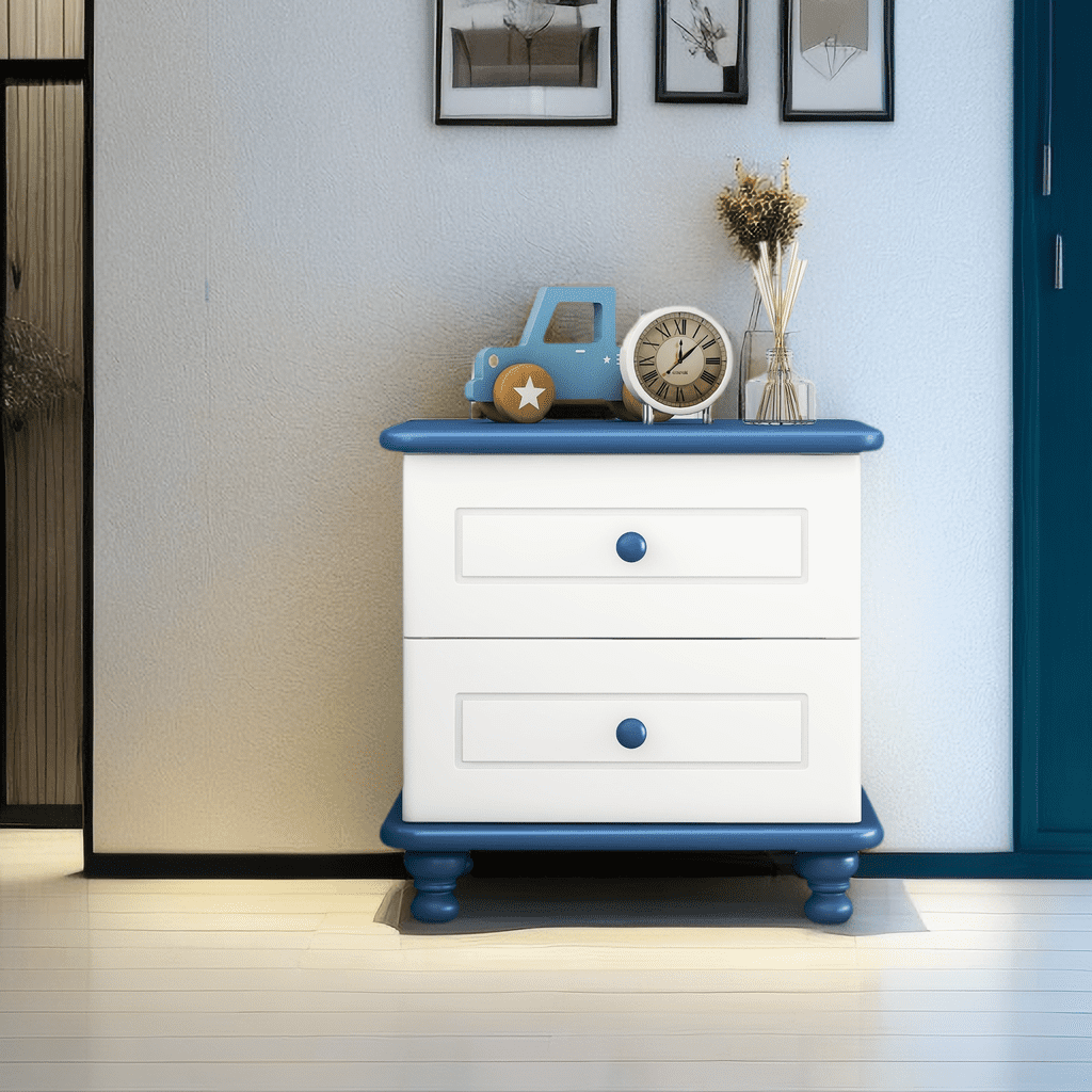 Wooden Nightstand with Two Drawers for Kids,End Table for Bedroom ...