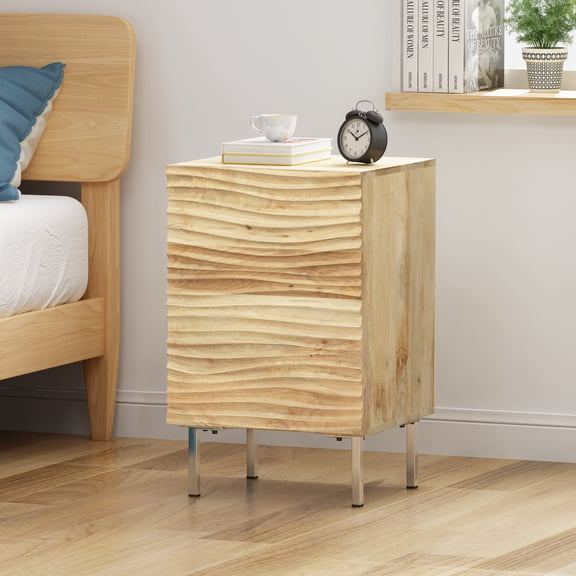 Wooden Nightstands, BEDSIDE 1 DOOR K/D, Natural Bedside Nightstands,Wood Nightstands With Drawers, Furniture Bedroom Furniture Nightstands BEDSIDE 1 DOOR K/D