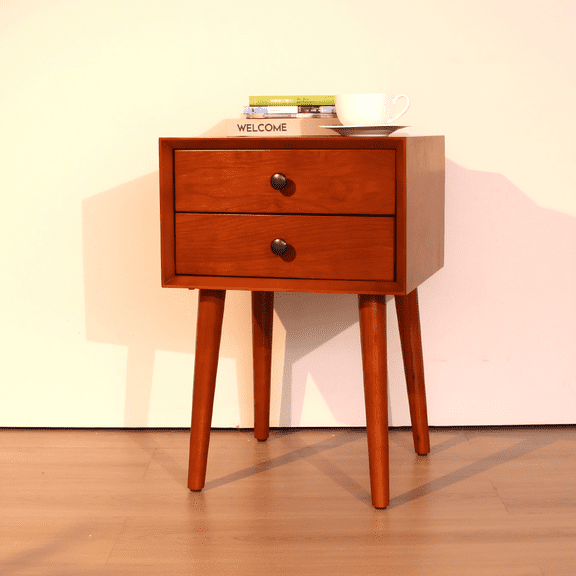 Wooden Nightstands Nightstand with 2-Drawers, Small Side End Table with Storage, Seadrifte,Bedside Nightstands