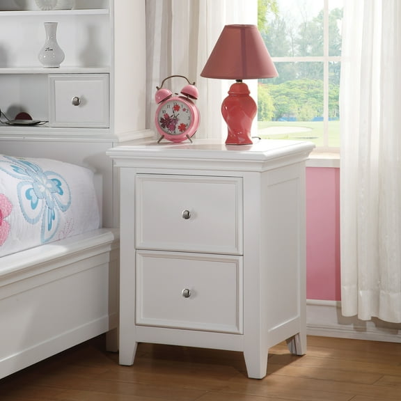 Wooden Nightstands, White 2-drawer Nightstand, White Bedside Nightstands,Wood Nightstands With Drawers, Furniture Bedroom Furniture Nightstands White 2-drawer Nightstand