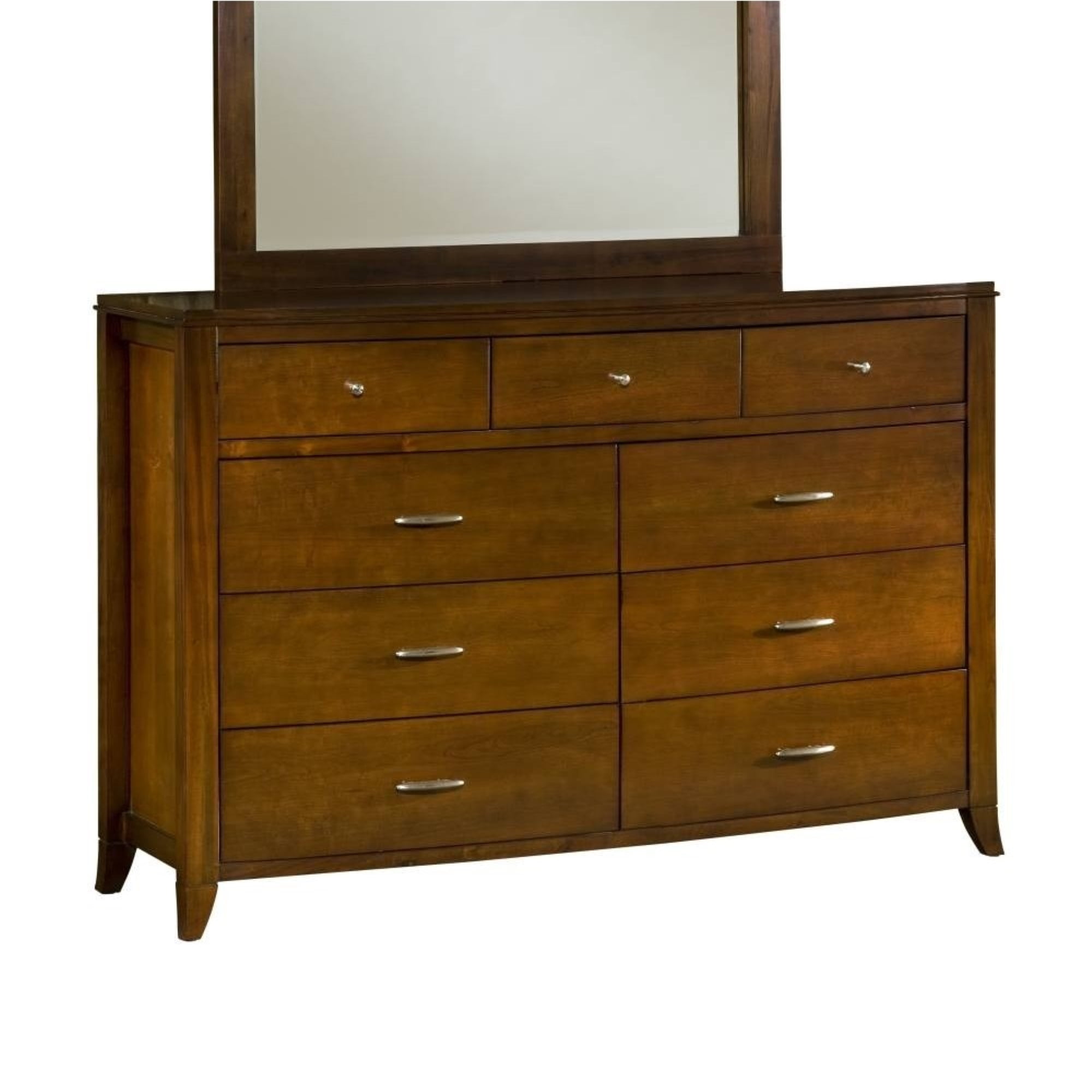 Wooden Nine Drawer Dresser with Tapered Feet, Cinnamon Brown - Walmart.com