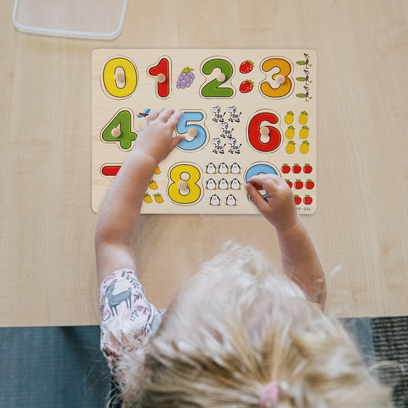 Alphabet Number Puzzle, Early Learning Educational Toy, High-Gloss Pattern Design, Baby Kids Cognitive, English Letter Recognition, Wooden Puzzle Toy