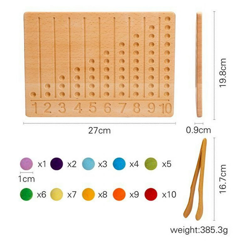 Wooden Montessori Number Tracing Board