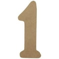 thumbnail image 1 of Wooden Number Unfinished, Beltorian Font, Craft Cutout, 1 of 2