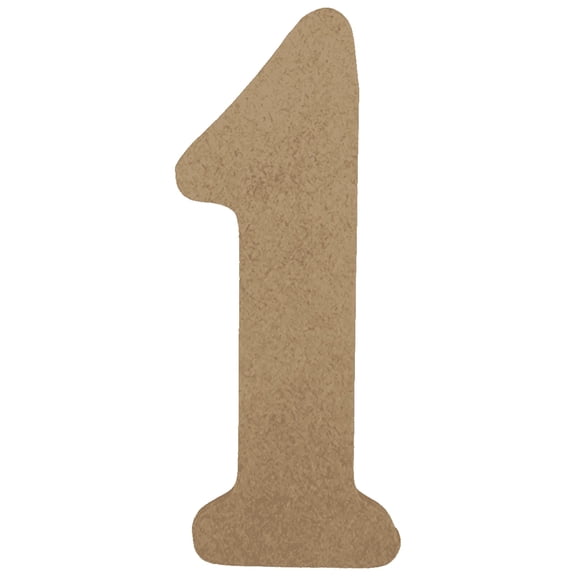 Wooden Number Unfinished, Beltorian Font, Craft Cutout