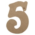 thumbnail image 1 of Wooden Number Unfinished, Beltorian Font, Craft Cutout, 1 of 2