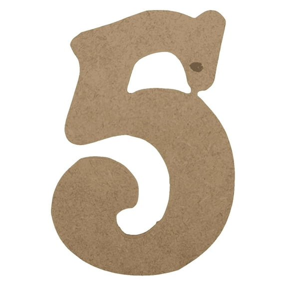 Wooden Number Unfinished, Beltorian Font, Craft Cutout