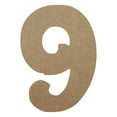 thumbnail image 1 of Wooden Number Unfinished, Beltorian Font, Craft Cutout, 1 of 2