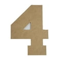 thumbnail image 1 of Wooden Number Unfinished, Collegiate Font, Craft Cutout, 1 of 2